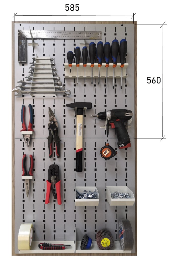 Система хранения инструмента на перфопанелях